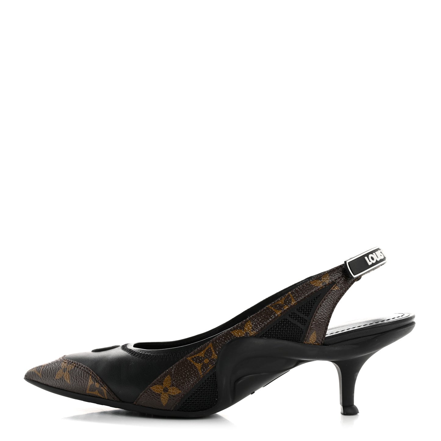 Patent Monogram Archlight Slingback Pumps 38 Black