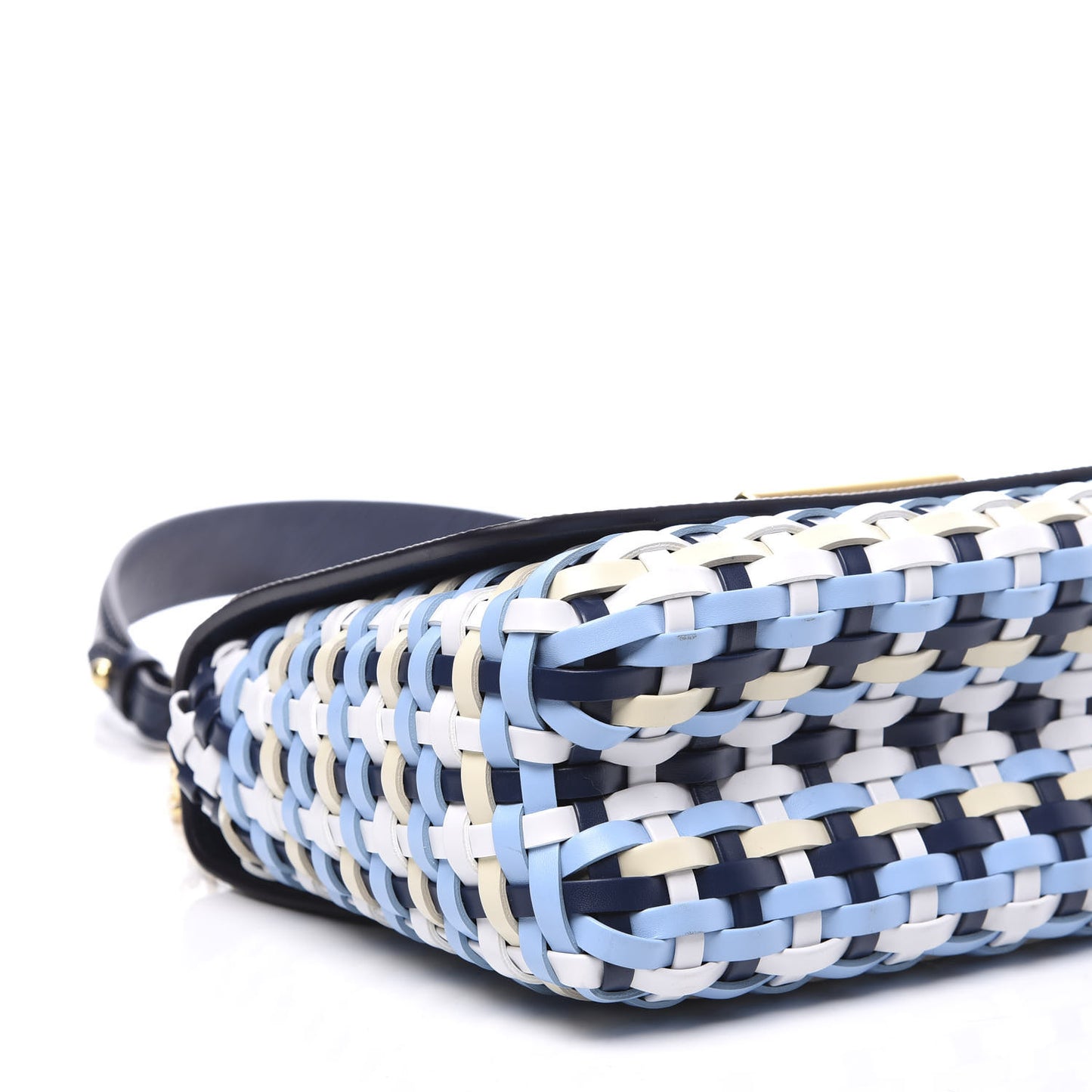 Epi Guinguette Twist Shoulder Bag MM Indigo Blue