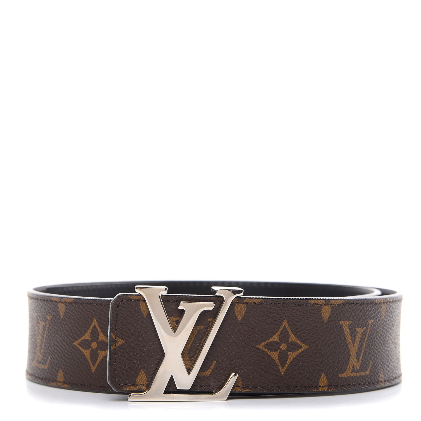 Calfskin Monogram 30mm LV Initiales Reversible Belt 80 32 Black