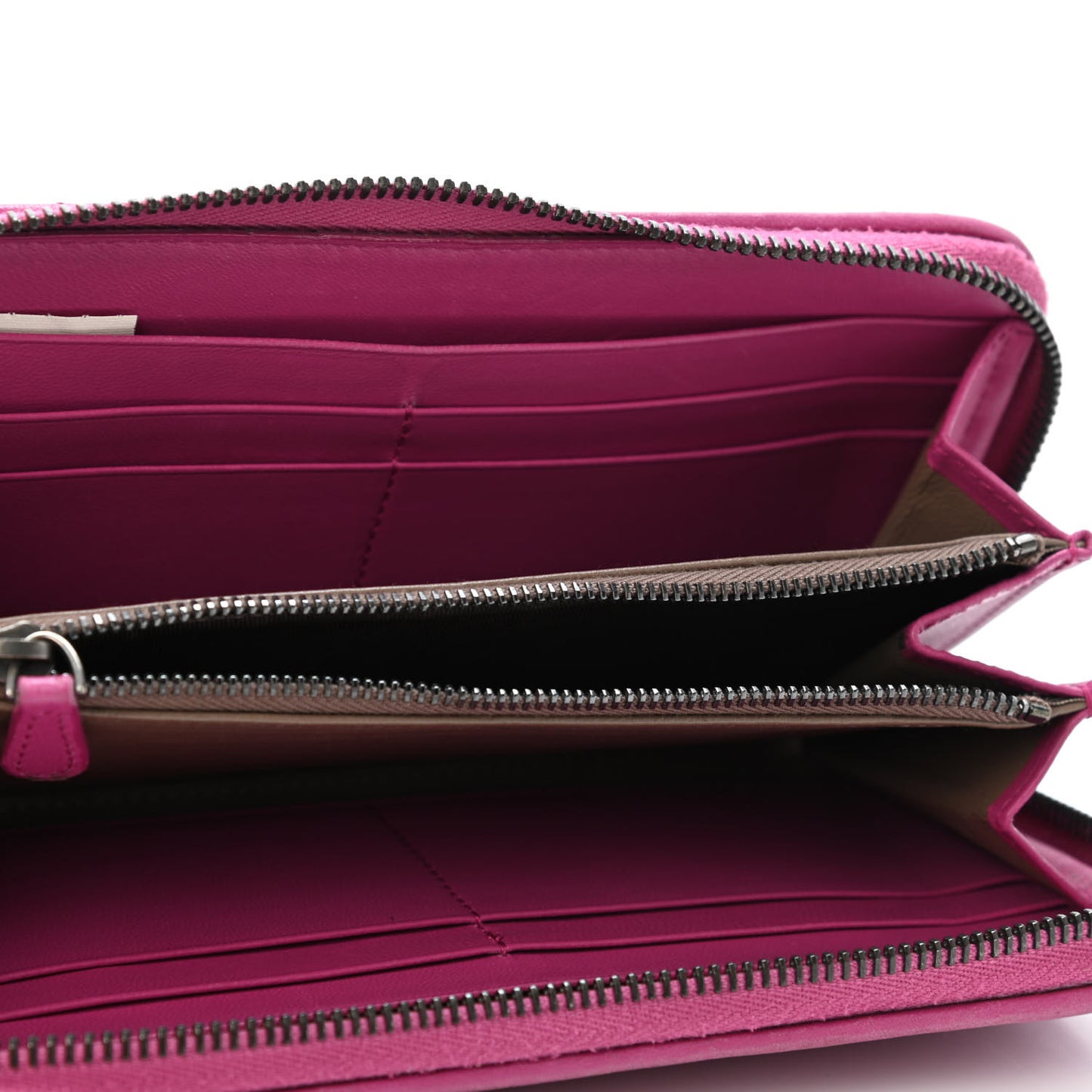 Nappa Intrecciato Zip Around Wallet Ametista