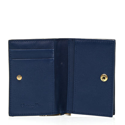 Christian Dior Lambskin Cannage Studded Lady Dior Card Holder Navy 5 of 8