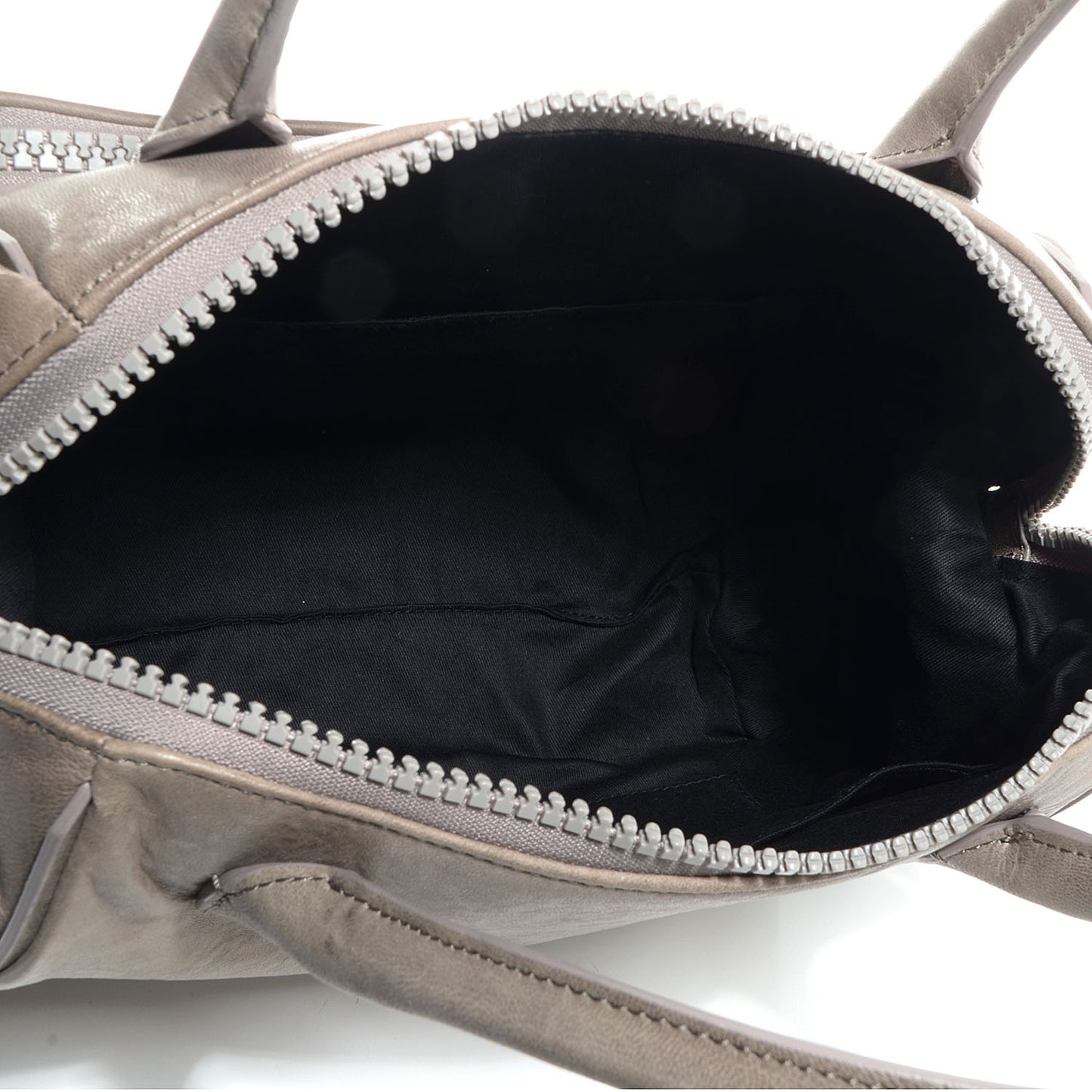 McQ Crocodile Embossed Lambskin The YT Bag Dove Grey