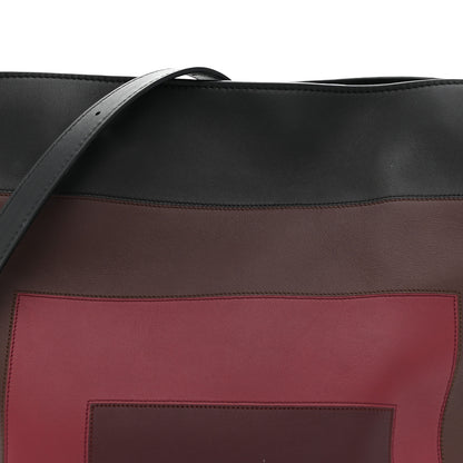 Loewe X ALBERS Nappa Calfskin Medium Flamenco Knot Clutch Black Burgundy 8 of 13