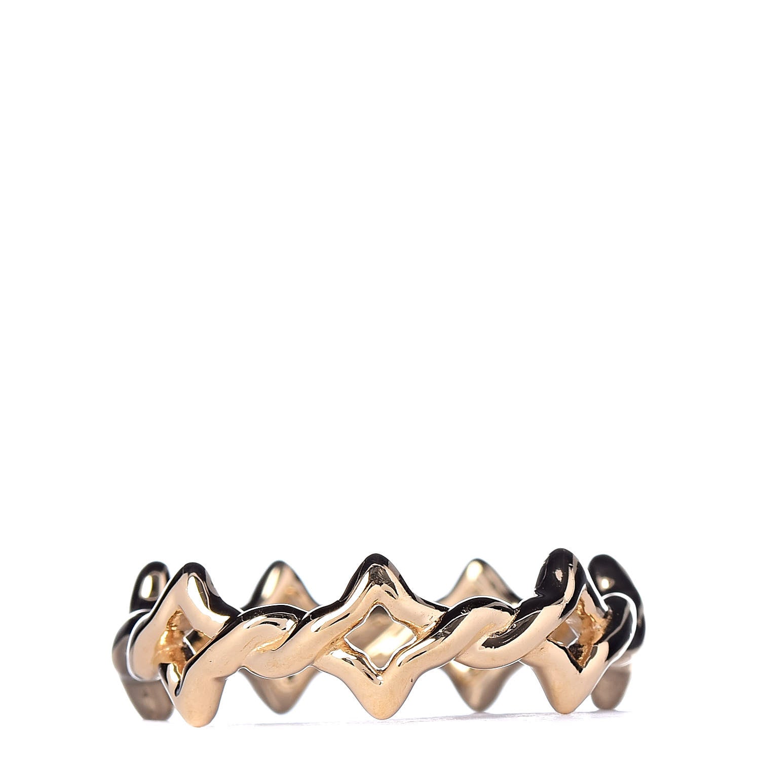 David Yurman 18K Yellow Gold 6mm Quatrefoil Stack Ring 50 5.25 3 of 4