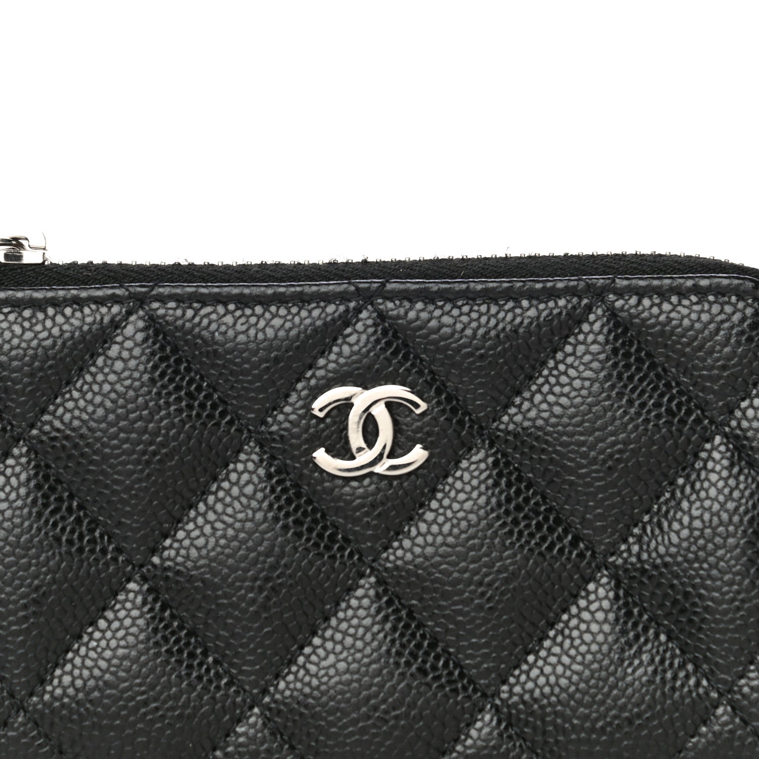 Chanel Caviar Quilted Zipped Key Holder Case Black 8 of 11