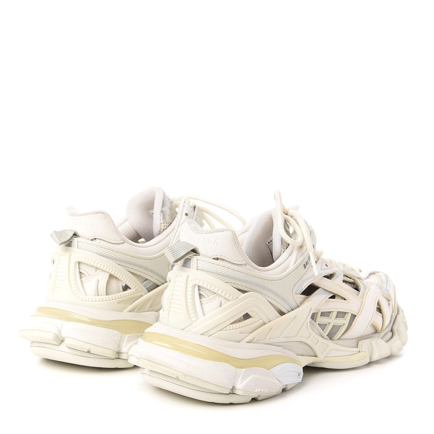 Rubber Mesh Womens Track.2 Open Sneakers 40 White