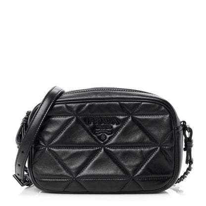 Prada Nappa Triangle Stitched Spectrum Camera Bag Black 1 of 13
