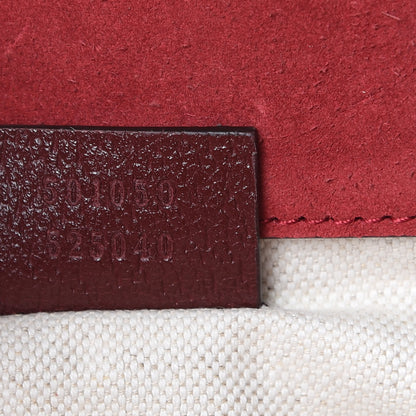 Gucci Suede Web Small Neo Vintage Double Flap Messenger Bag Romantic Cherry Chardonnay 8 of 15