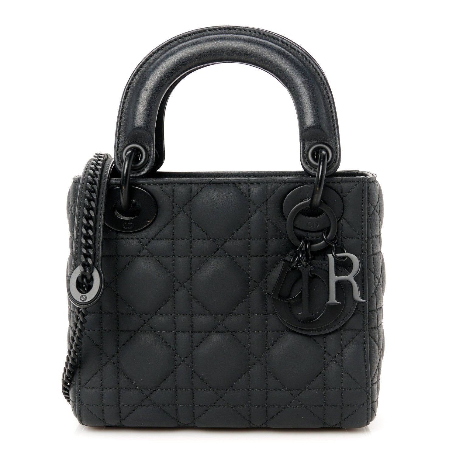 Christian Dior Ultra Matte Calfskin Cannage Mini Lady Dior Black 1 of 11