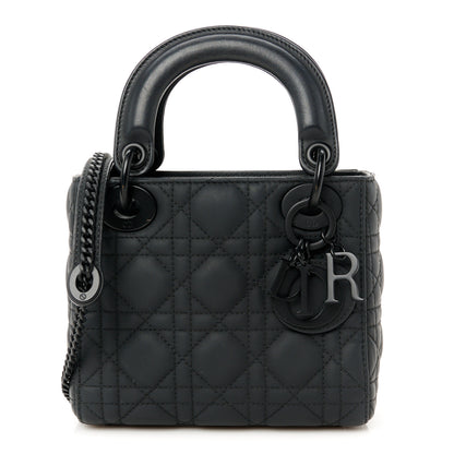Christian Dior Ultra Matte Calfskin Cannage Mini Lady Dior Black 1 of 11