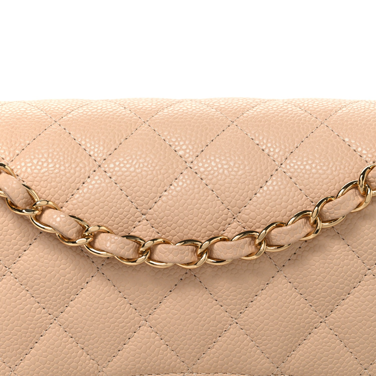 Chanel Caviar Quilted Medium Double Flap Beige Beige Clair 8 of 11