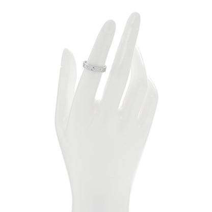 Cartier 18K White Gold Diamond 4mm LOVE Wedding Paved Band Ring 50 5.25 2 of 5