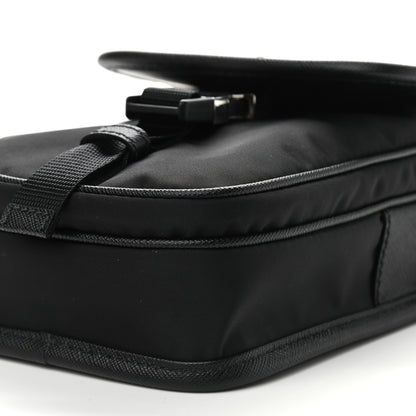 Prada Re-Nylon Saffiano Mini Pocket Single Snap Buckle Messenger Bag Black 10 of 10