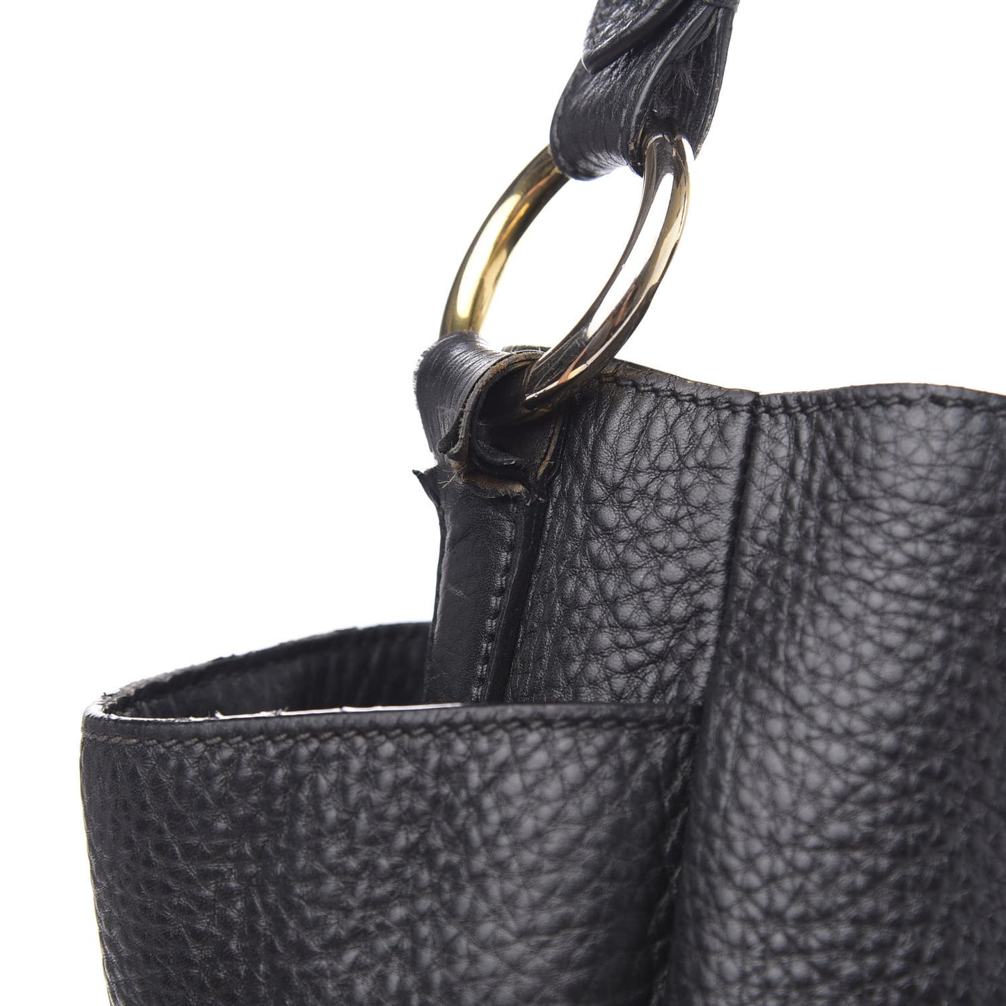 Vitello Daino Side Pocket Hobo Black