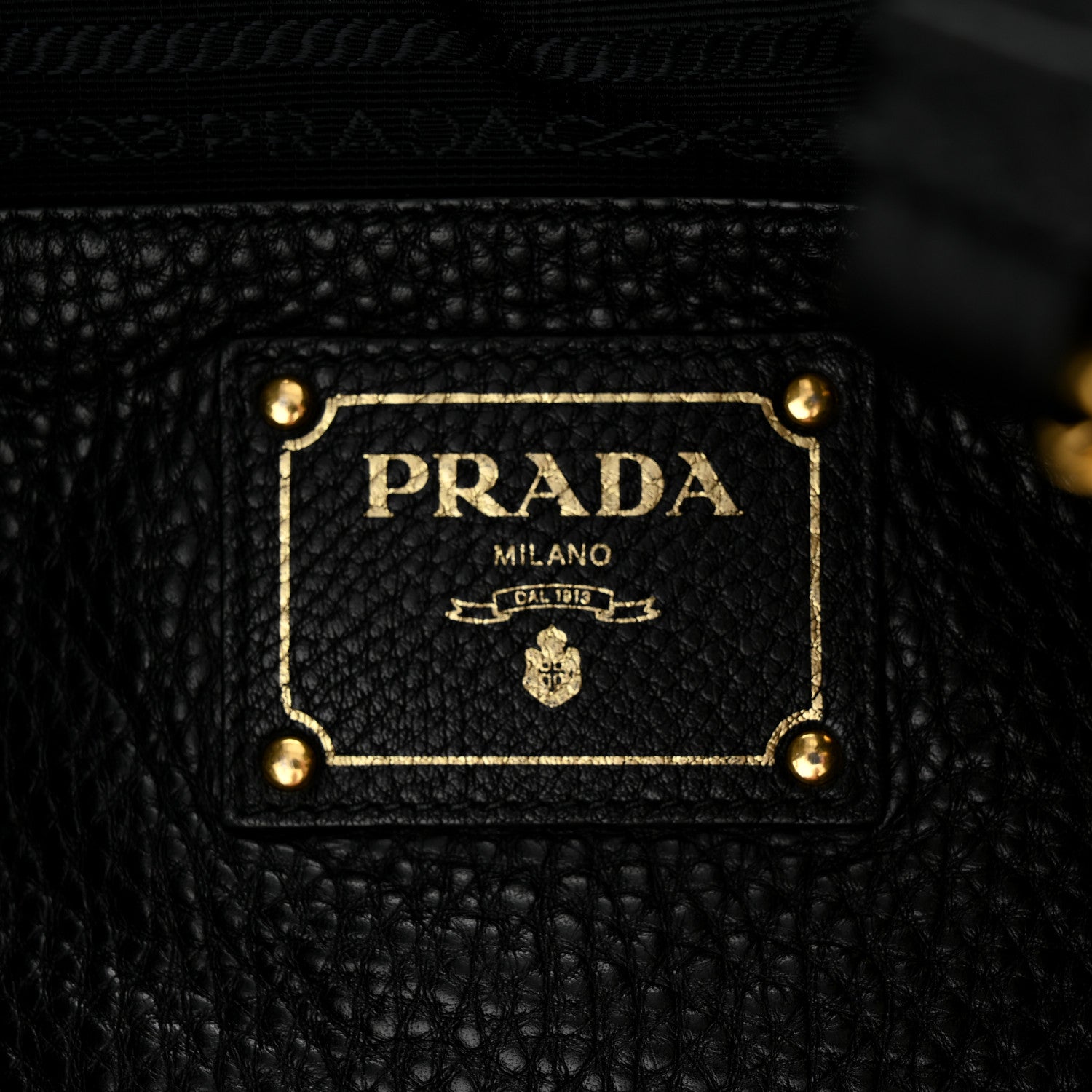 Prada Vitello Daino Side Pocket Tote Black 6 of 10