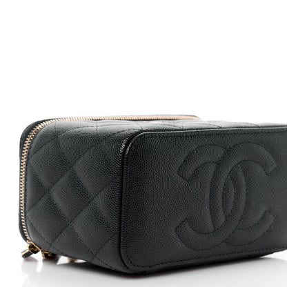 Chanel Caviar Quilted Small Vanity Case With Chain Black 9 of 11