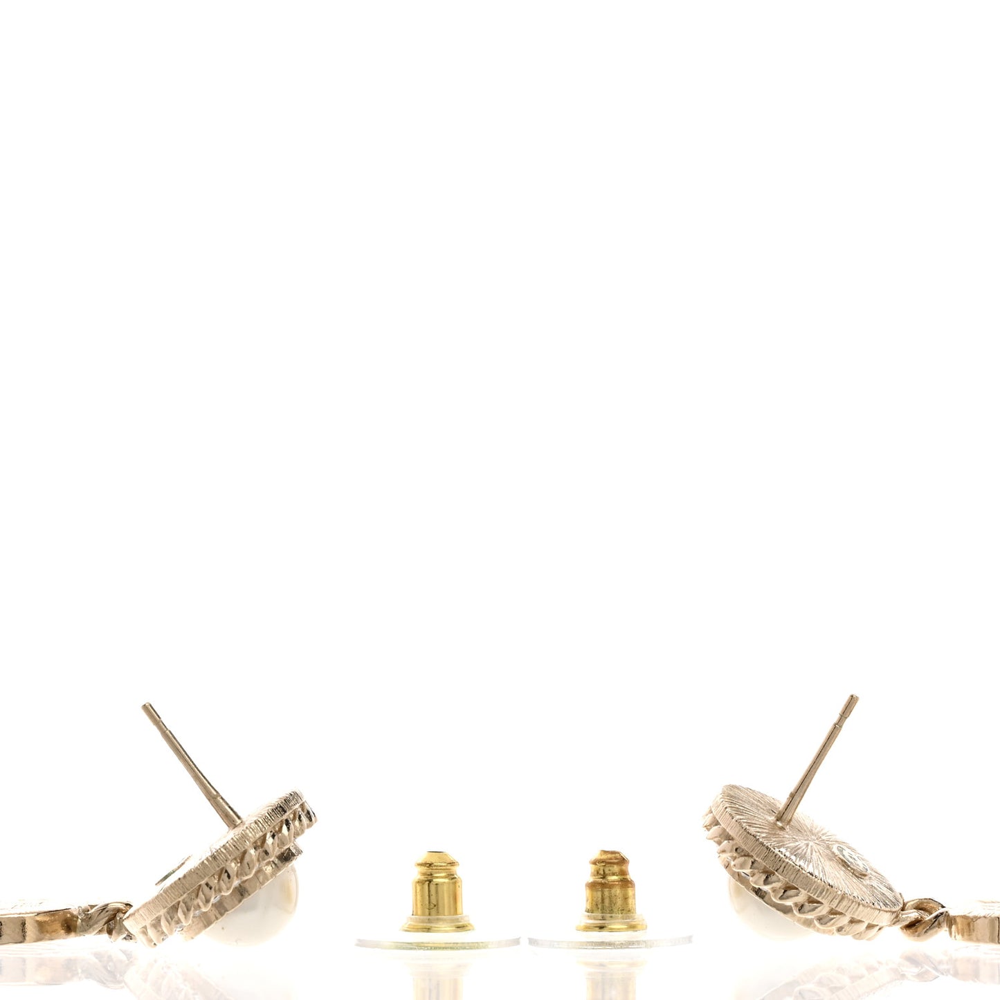 Crystal Pearl Bow-tiful CC Drop Earrings Gold