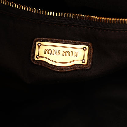 Miu Miu Nappa Large Patchwork Tote Brown 6 of 23