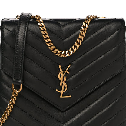 Saint Laurent Lambskin Matelasse Monogram Double Flap Bag Black 7 of 15