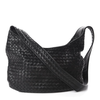 Bottega Veneta Nappa Intrecciato Shoulder Bag Black 1 of 10