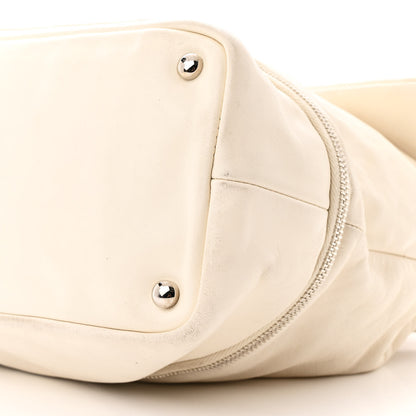 Chanel Calfskin Large Expandable Paris London Flap Bag White 9 of 11