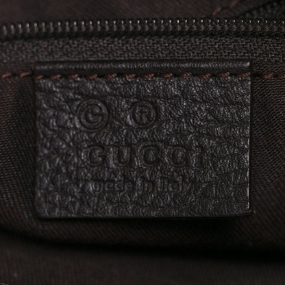 Gucci Denim Monogram Abbey D Ring Hobo Brown 6 of 9