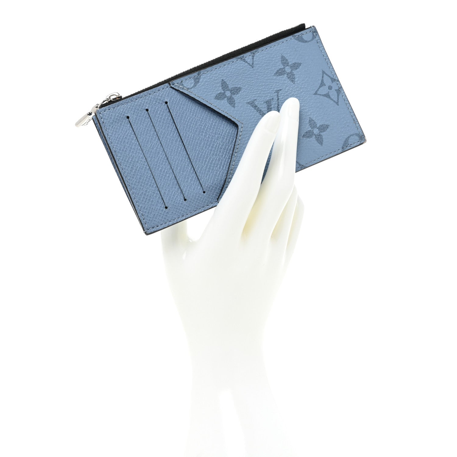 Louis Vuitton Taigarama Coin Card Holder Denim 2 of 10