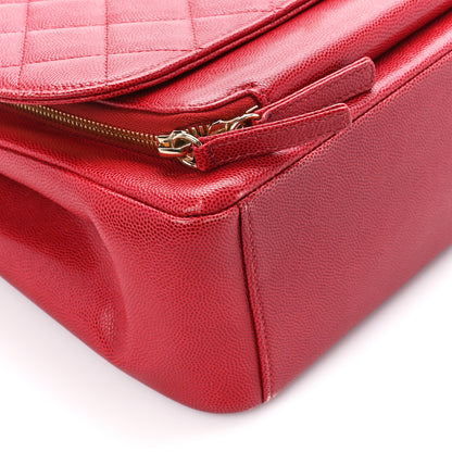 Chanel Caviar Quilted Large Business Affinity Flap Red 10 of 15