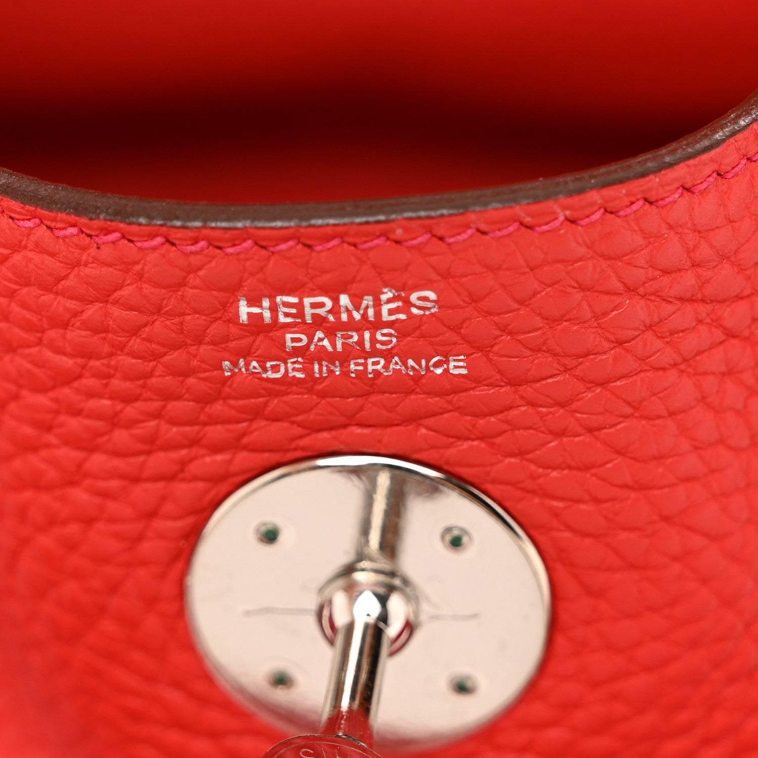 Hermes Taurillon Clemence Lindy 26 Rouge Tomate 5 of 9