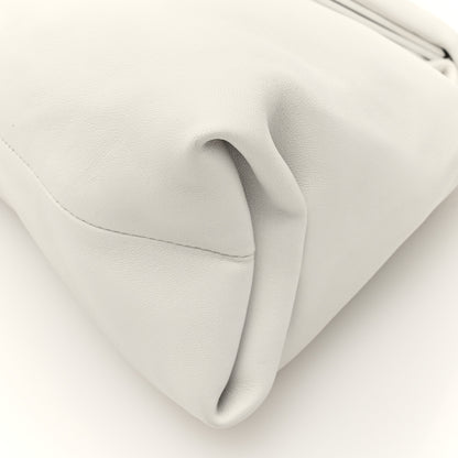 Bottega Veneta Lambskin BV Trine Clutch Bianco 9 of 9