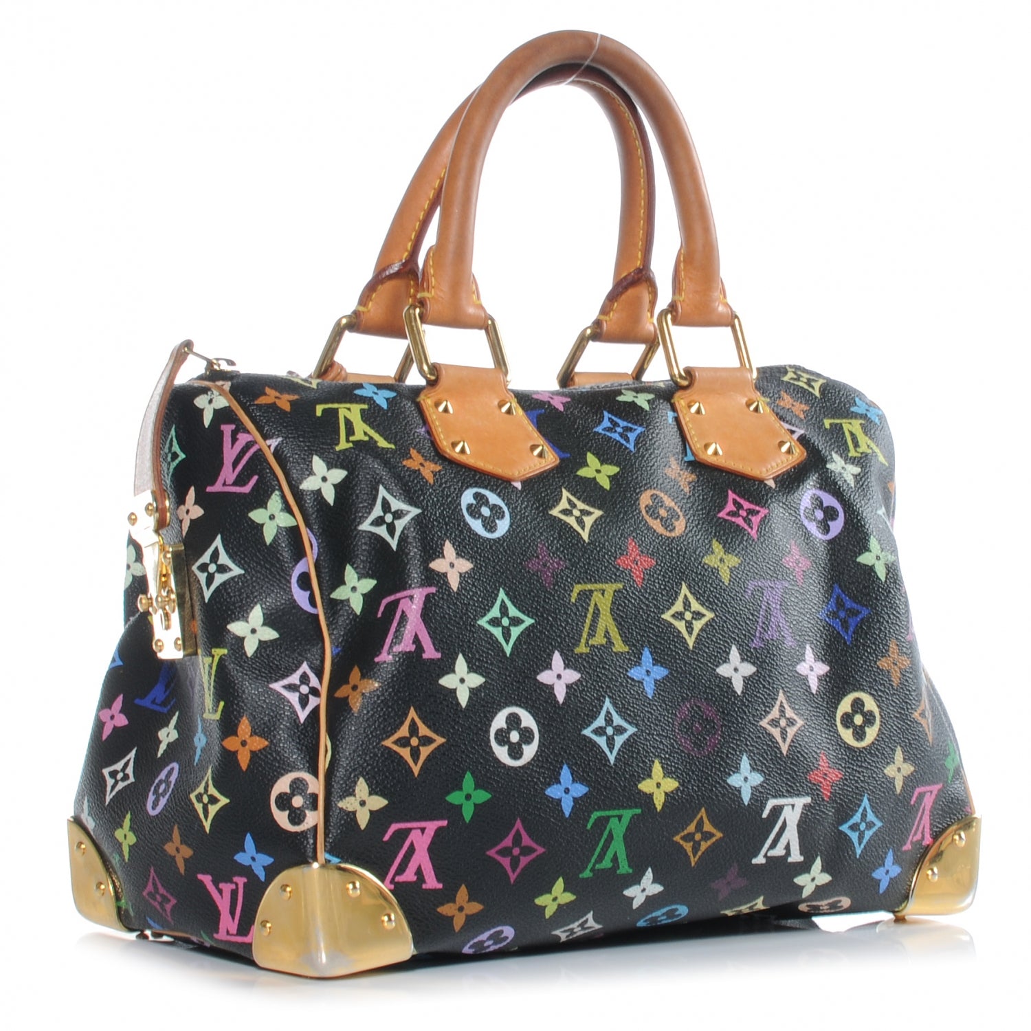 Louis Vuitton Monogram Multicolor Speedy 30 Black 3 of 9