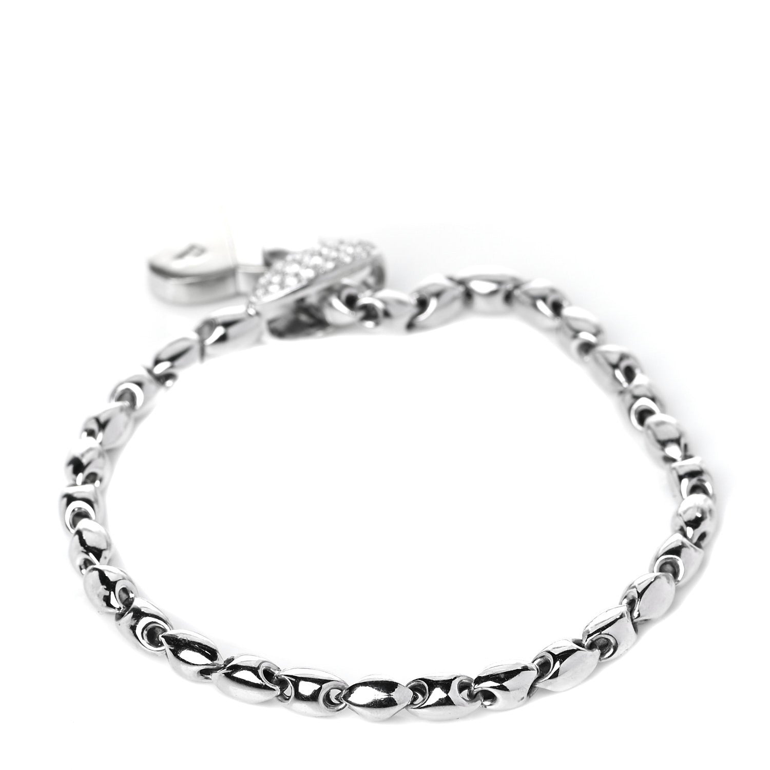 Piaget 18K White Gold Diamond Dole Heart Bracelet 3 of 5