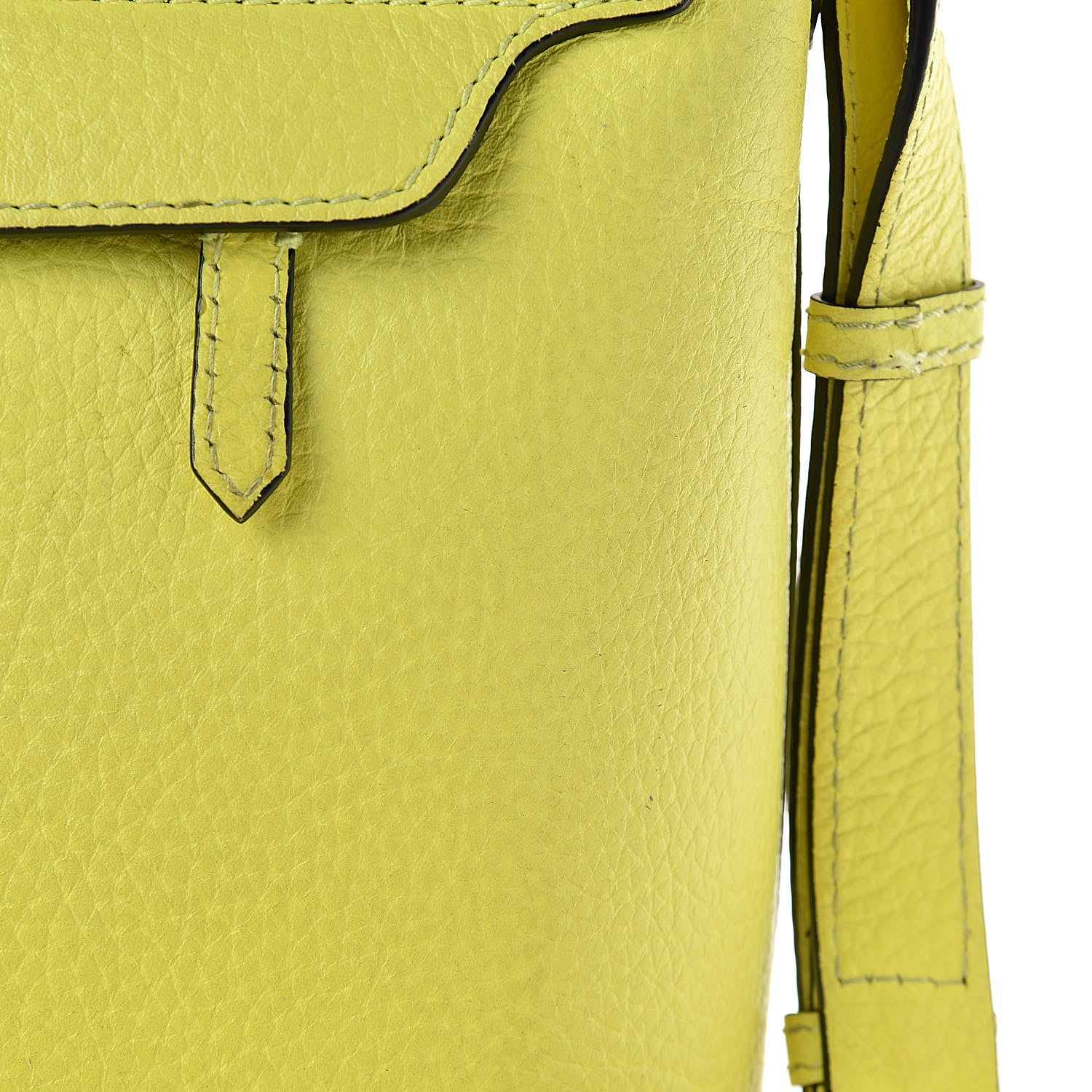 Burberry Signature Grain Small Burleigh Crossbody Bag Neon Yellow 14 of 18