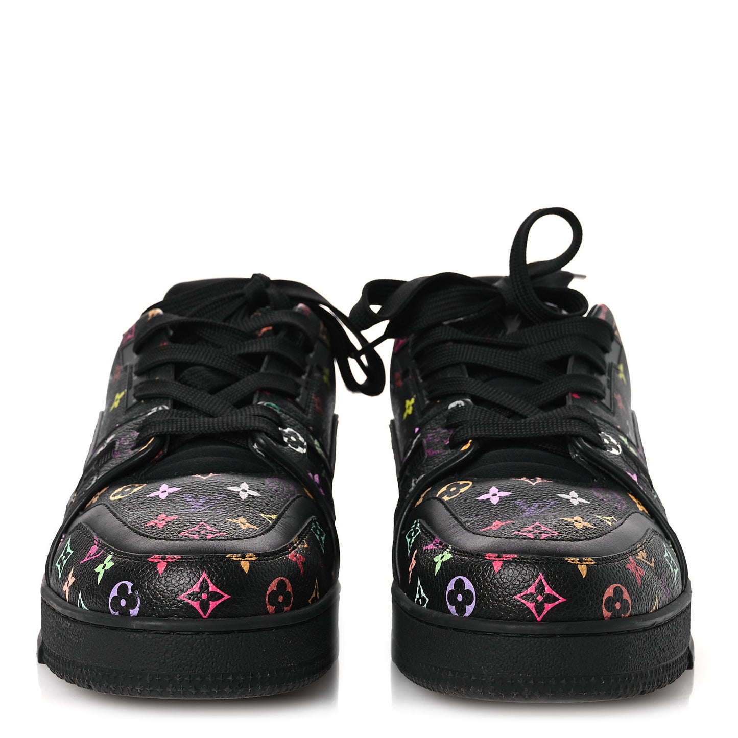 LV X TM Calfskin Monogram Multicolor Womens LV Trainer Sneakers 40 Black