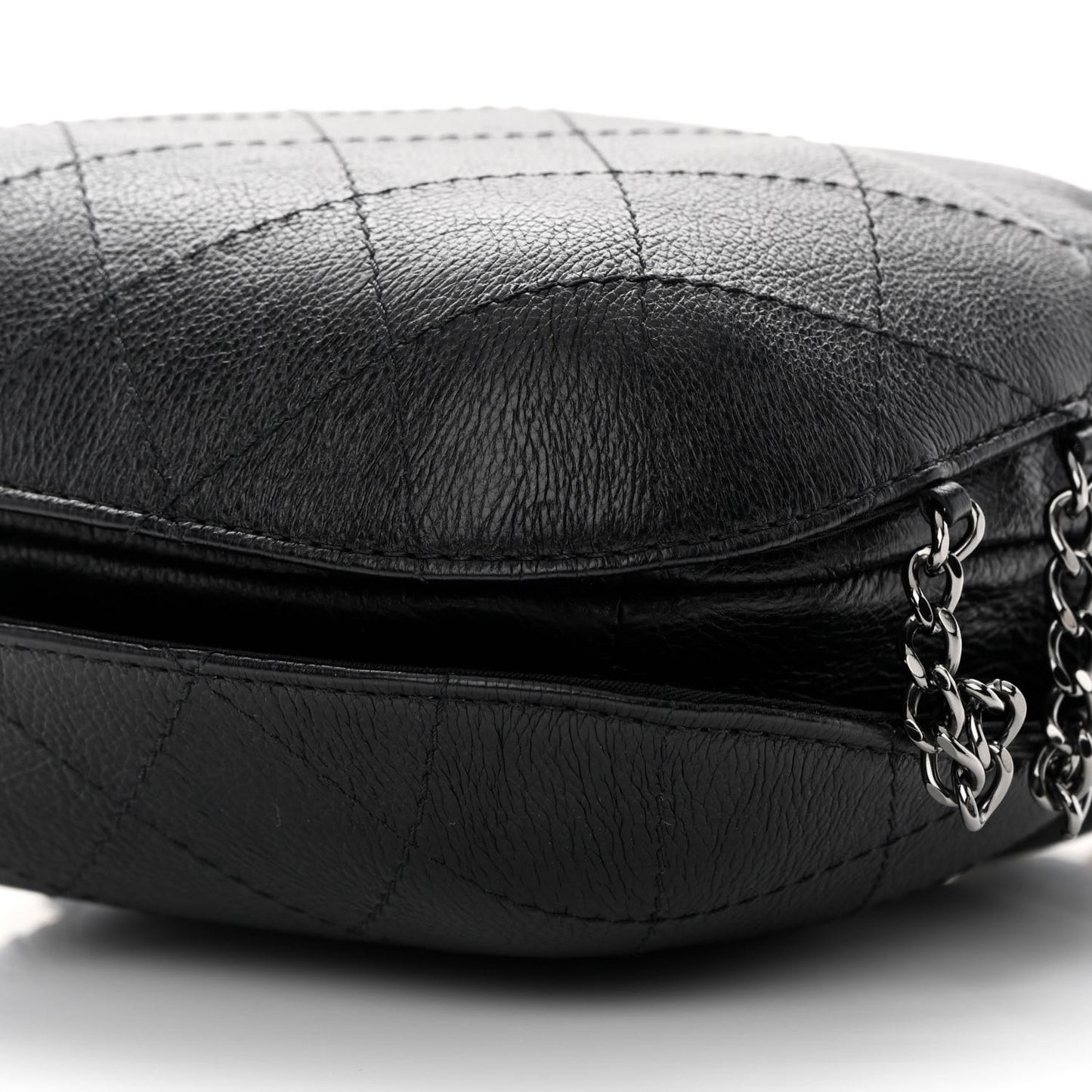 Calfskin Quilted Small Gabrielle Bucket Black