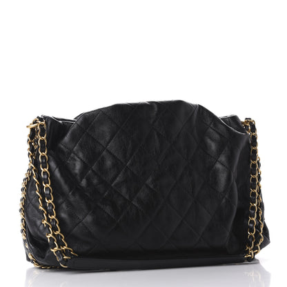 Chanel Calfskin Quilted Chain Around Tote Black 4 of 11