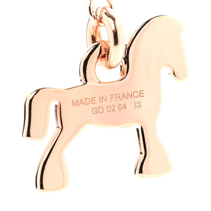 Hermes Metal Enamel Cheval Grand Parade Necklace Rose Gold 5 of 7