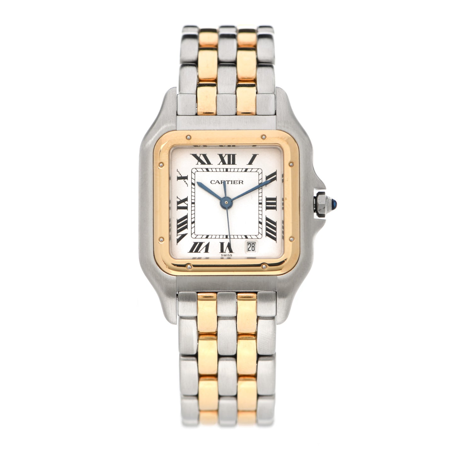 Stainless Steel 18K Yellow Gold 27mm Panthere Quartz Watch