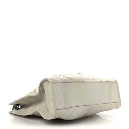 Saint Laurent Crinkled Calfskin Matelasse Monogram Large Niki Shopper Tote Cream Soft 3 of 6