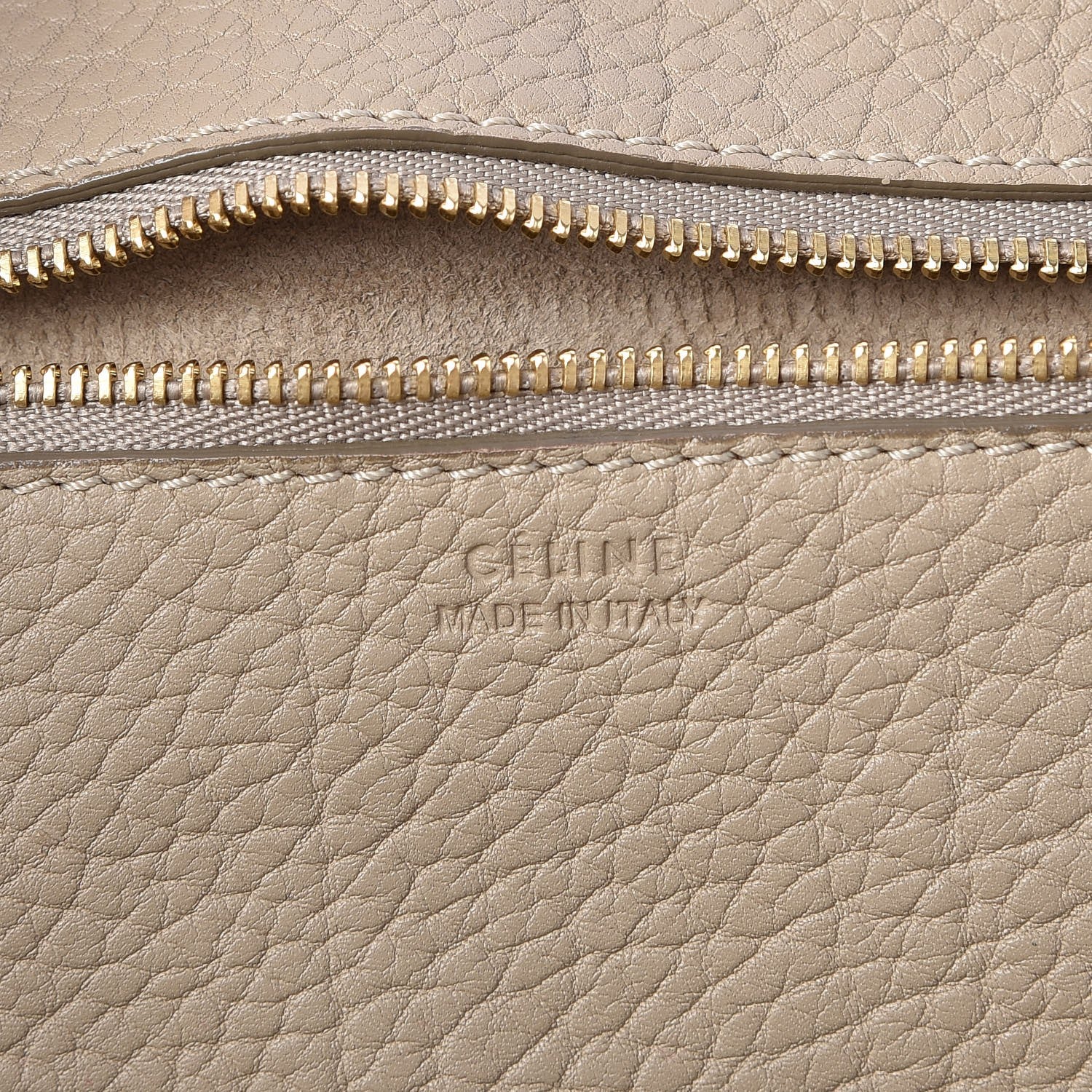Celine Crisped Calfskin Small Tie Knot Tote Light Taupe 9 of 15