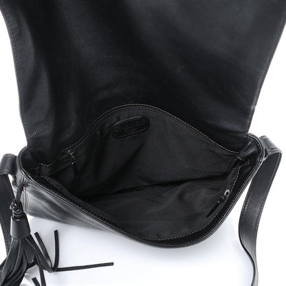 Chanel Lambskin CC Tassel Shoulder Flap Bag Black 5 of 7
