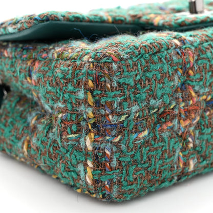 Chanel Tweed Quilted Mini Rectangular Flap Green 9 of 10