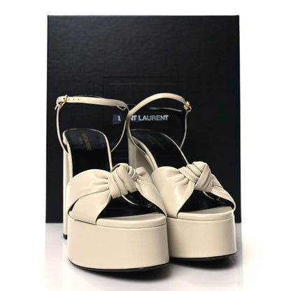 Saint Laurent Vendome Bianca 85 Platform Sandals 40 Pearl 11 of 11