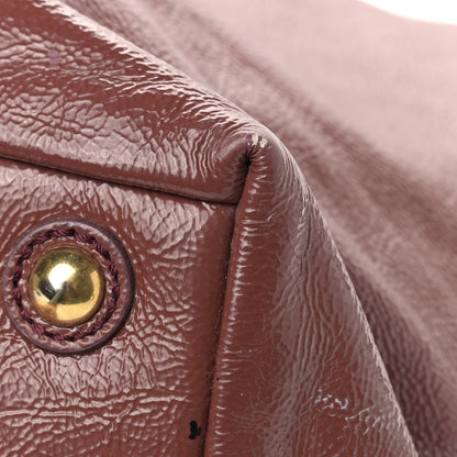 Saint Laurent Textured Patent Medium Easy Sac Dark Red 9 of 23