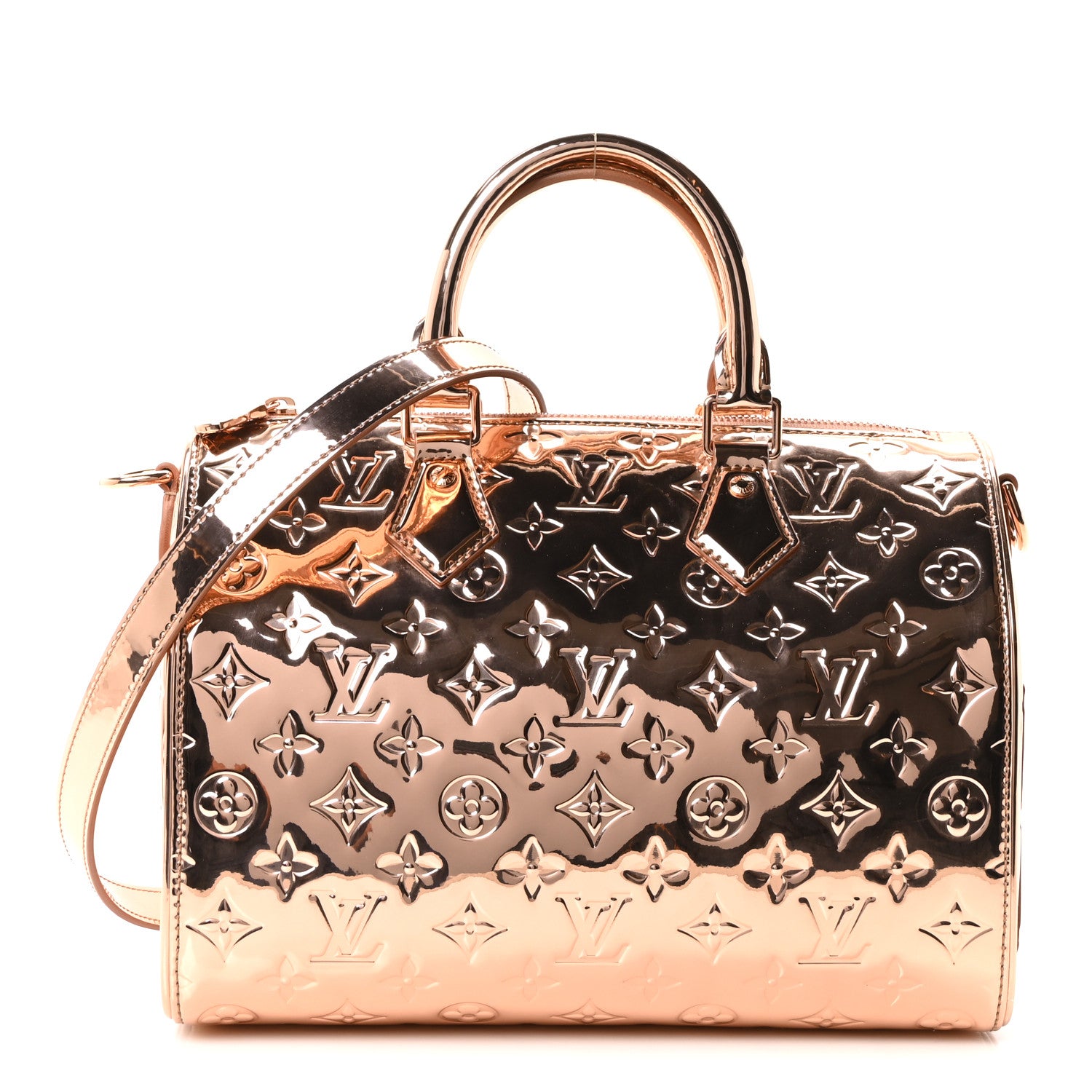 Louis Vuitton Monogram Miroir Speedy Bandouliere 25 Copper 1938765