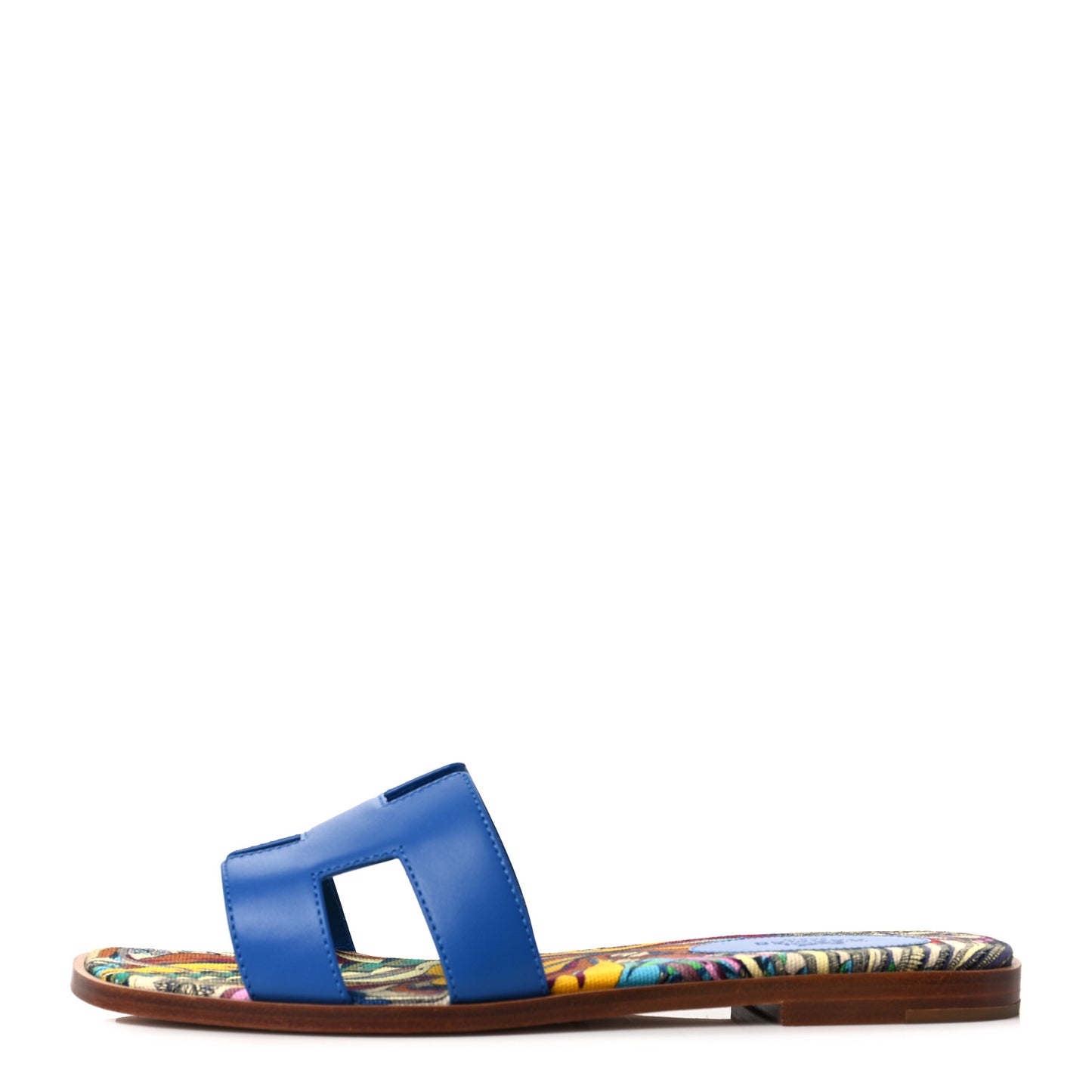 Calfskin Oran Sandals 37 Bleu Zanzibar