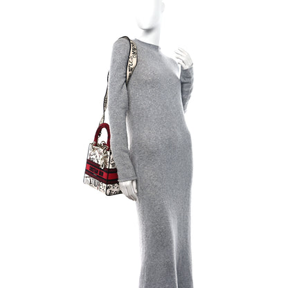 Christian Dior Canvas Medium DiorAmour Graffiti Lady D-Lite Latte 2 of 11
