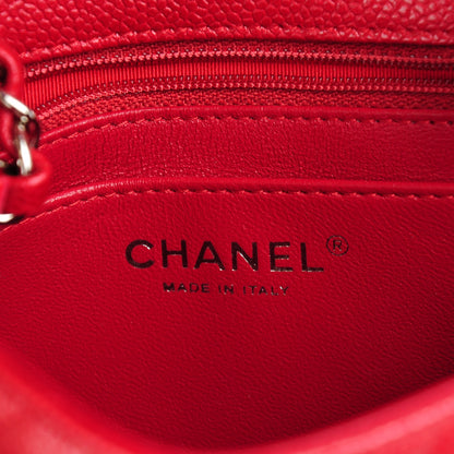 Chanel Pearly Caviar Quilted Mini Square Flap Dark Pink 6 of 8