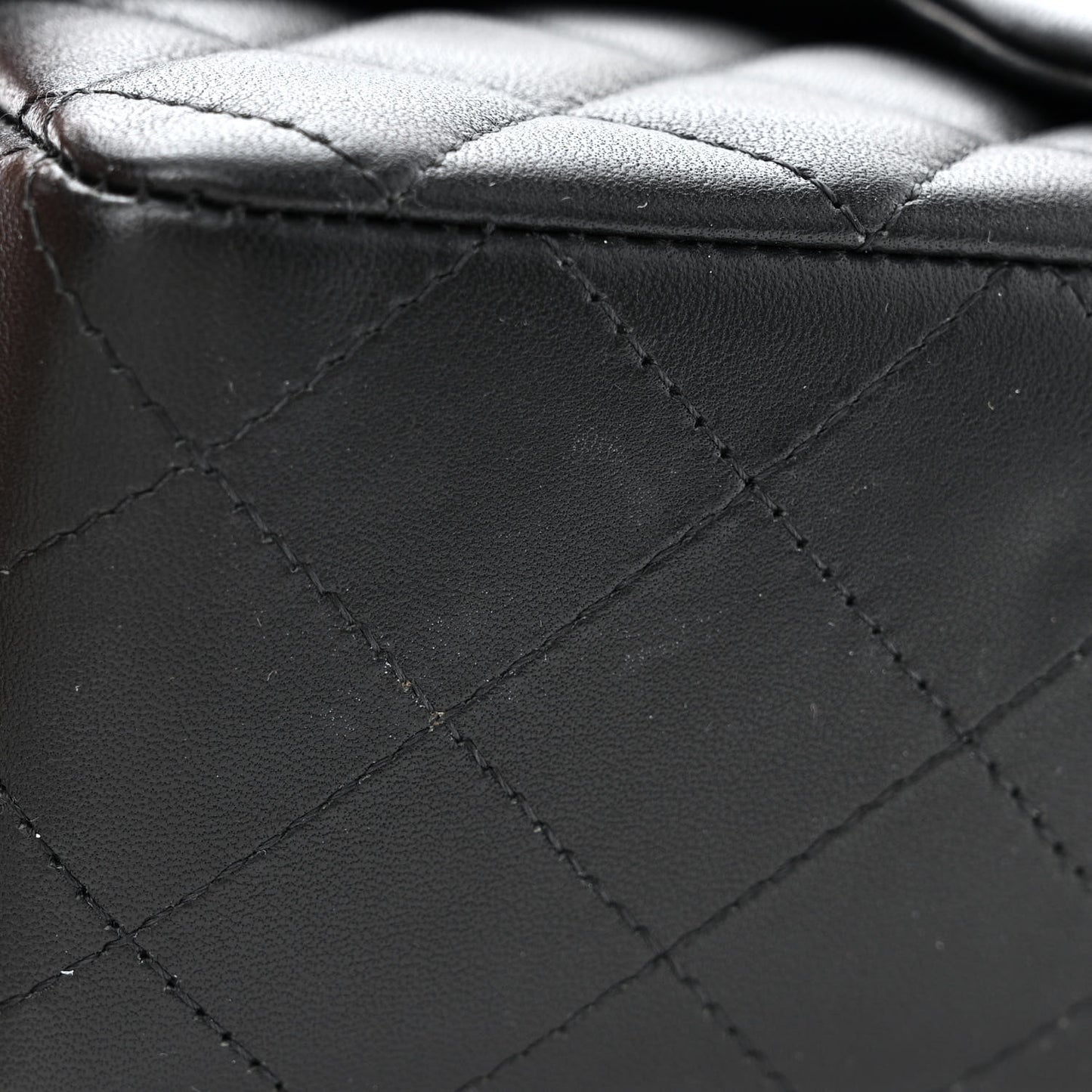 Lambskin Quilted Mini Rectangular Flap Black