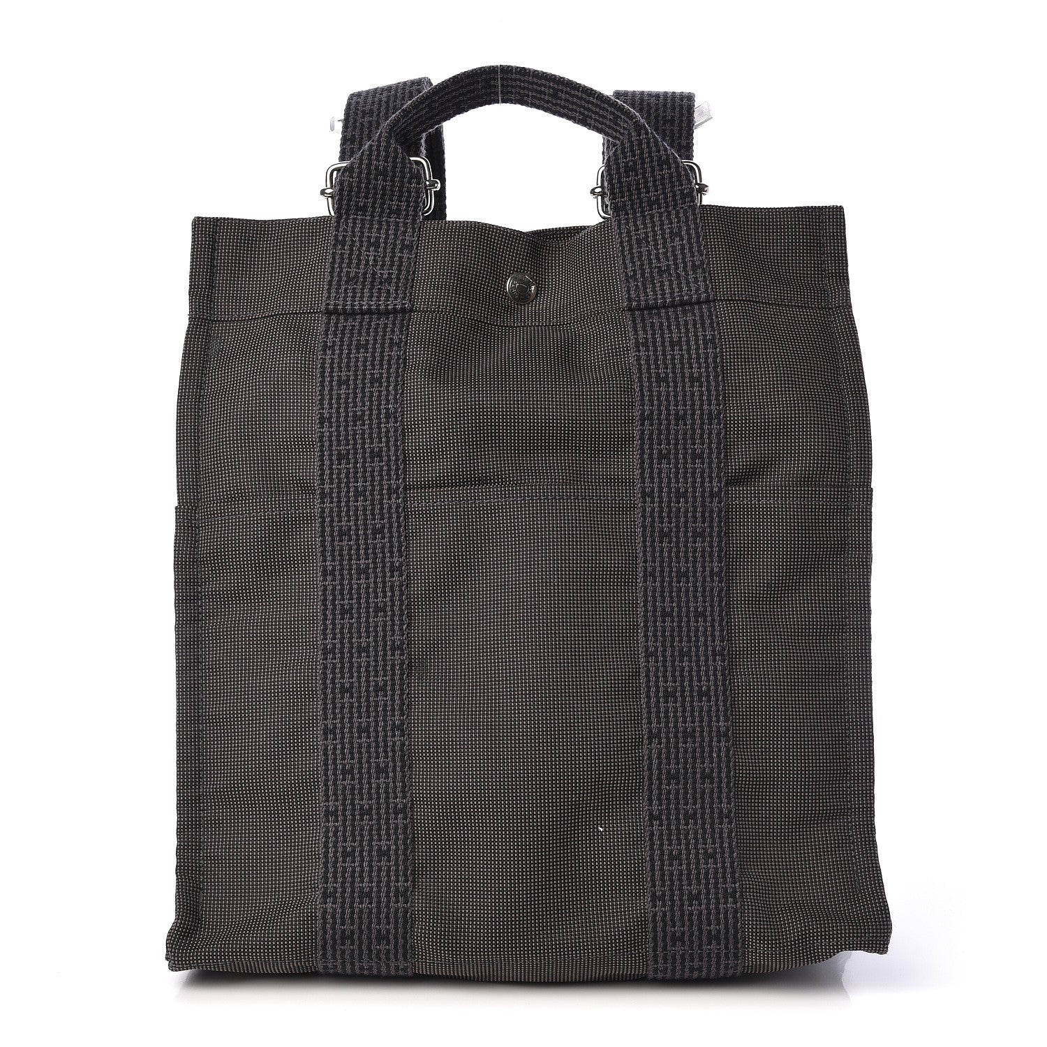 Hermes Canvas Herline Backpack Grey 1 of 10